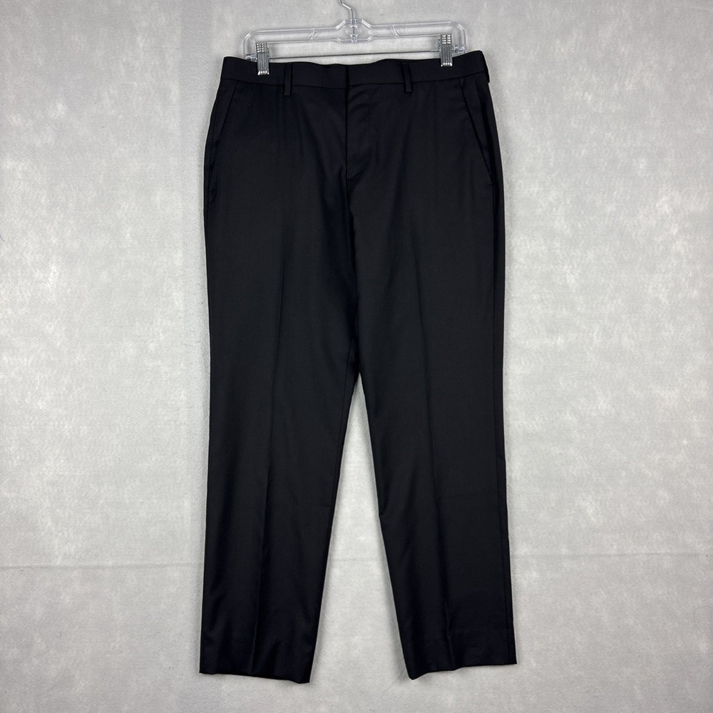 J.Crew Ludlow Loro Piana Pants Men's 31x30 (Fits 32x28) Black Superfine Wool